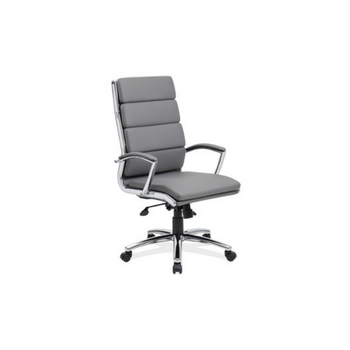 gray padded chair on wheels